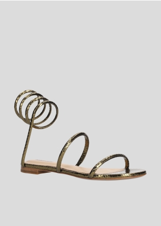 Sandalias Planas LOLA CRUZ Mod.343Z51BK verde kaki