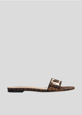 Sandalias Planas LOLA CRUZ Mod.311Z73BK leopardo