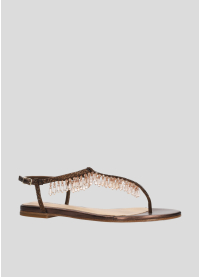 Sandalias Planas LOLA CRUZ Mod.018Z00BK marron