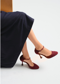 Zapatos Tacon LOLA CRUZ Mod.099Z30BK burgundi
