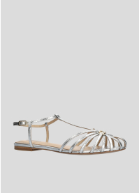 Sandalias Planas LOLA CRUZ Mod.138Z59BK plata