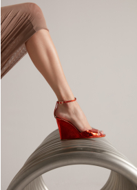 Sandalias Tacon LOLA CRUZ Mod.228Z51BK naranja