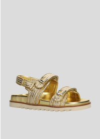 Sandalias Planas LOLA CRUZ Mod.314Z69BK oro