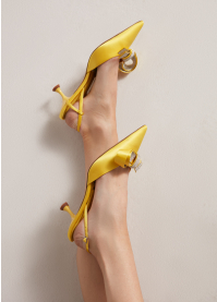 Sandalias Tacon LOLA CRUZ Mod.182Z75BK amarillo