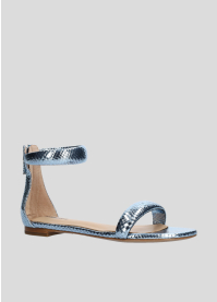 Sandalias Planas LOLA CRUZ Mod.153Z51BK celeste