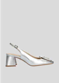 Zapatos de salón LOLA CRUZ Mod.082Z19BK plata