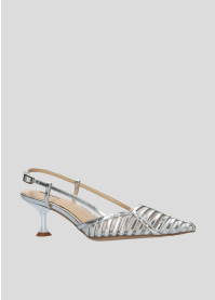 Zapatos de salón LOLA CRUZ Mod.063Z17BK plata